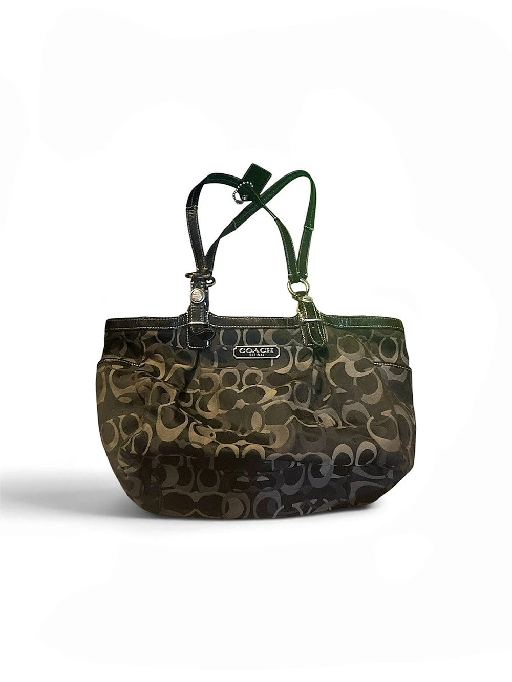 Coach Signature Shoulder Bag in Brown & Black